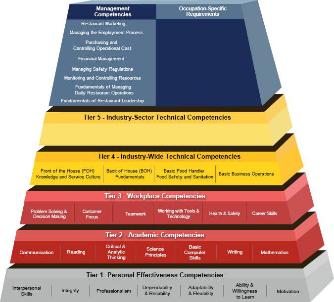 Food and Beverage Service Building Blocks Pyramid