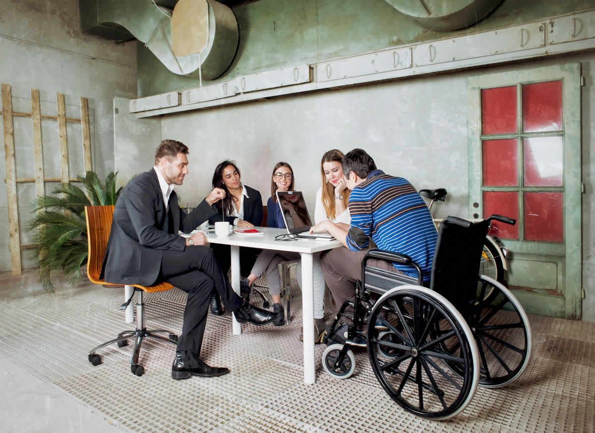 Group works at table